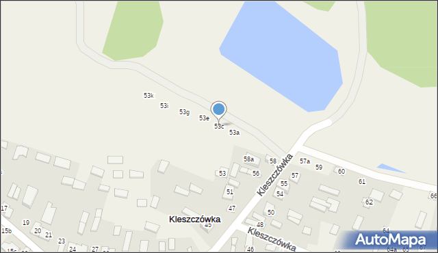 Kleszczówka, Kleszczówka, 53c, mapa Kleszczówka