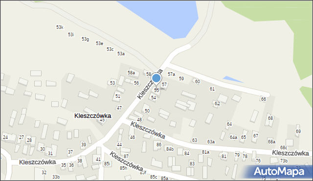 Kleszczówka, Kleszczówka, 55, mapa Kleszczówka