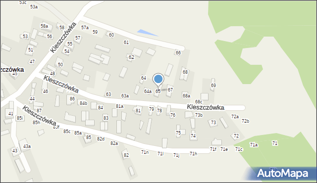 Kleszczówka, Kleszczówka, 65, mapa Kleszczówka