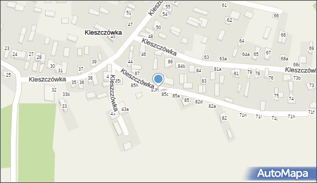 Kleszczówka, Kleszczówka, 85e, mapa Kleszczówka