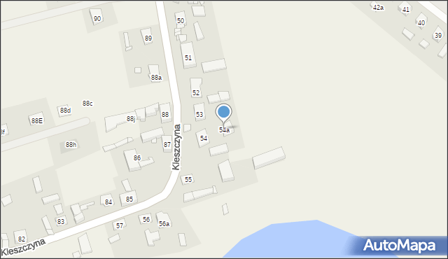 Kleszczyna, Kleszczyna, 54a, mapa Kleszczyna