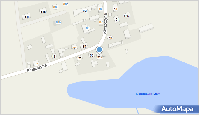 Kleszczyna, Kleszczyna, 56a, mapa Kleszczyna