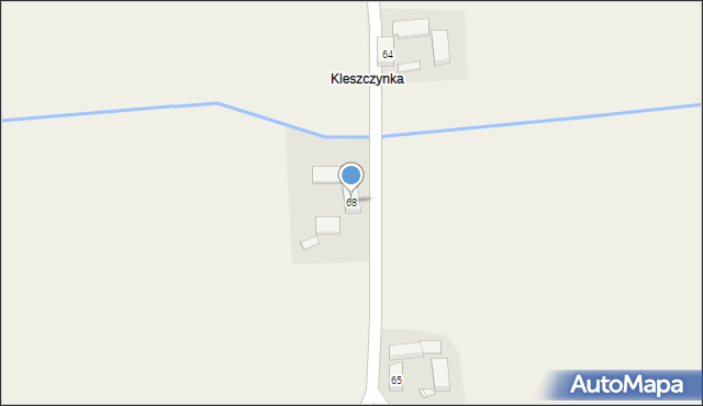 Kleszczyna, Kleszczyna, 68, mapa Kleszczyna