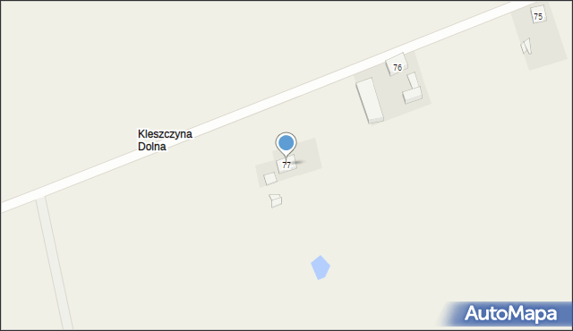 Kleszczyna, Kleszczyna, 77, mapa Kleszczyna