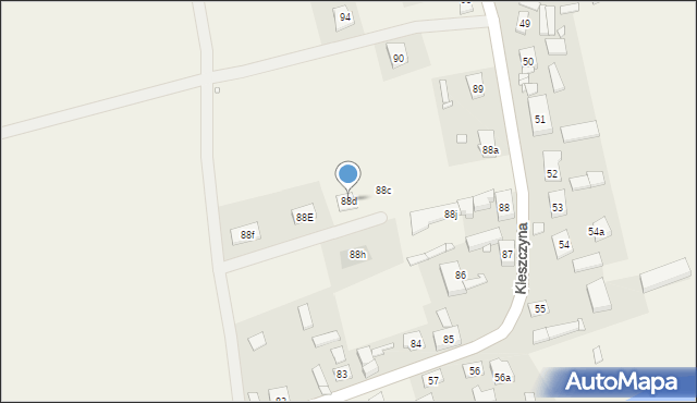 Kleszczyna, Kleszczyna, 88d, mapa Kleszczyna