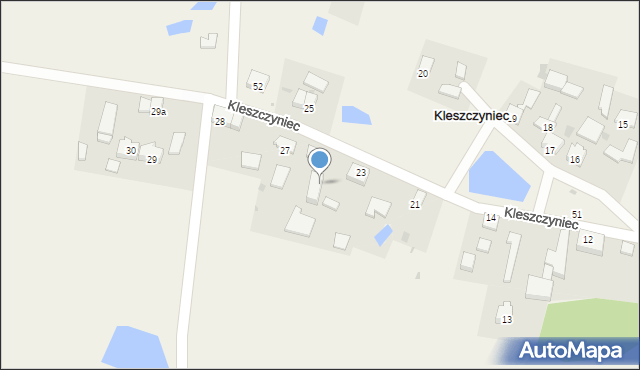 Kleszczyniec, Kleszczyniec, 24a, mapa Kleszczyniec