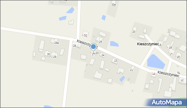 Kleszczyniec, Kleszczyniec, 27, mapa Kleszczyniec
