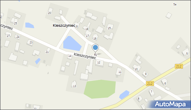 Kleszczyniec, Kleszczyniec, 51, mapa Kleszczyniec