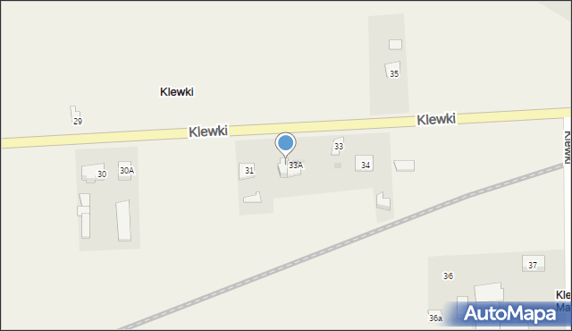 Klewki, Klewki, 33B, mapa Klewki