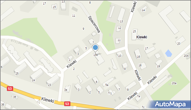Klewki, Klewki, 13b, mapa Klewki