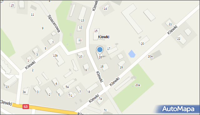 Klewki, Klewki, 16, mapa Klewki