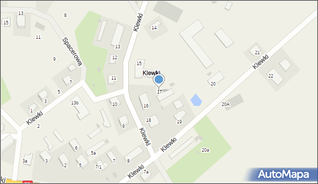 Klewki, Klewki, 17, mapa Klewki