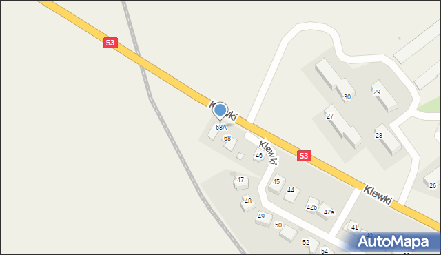 Klewki, Klewki, 68A, mapa Klewki