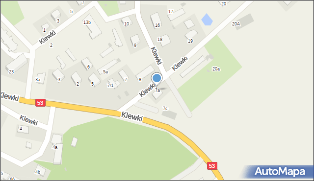 Klewki, Klewki, 7a, mapa Klewki