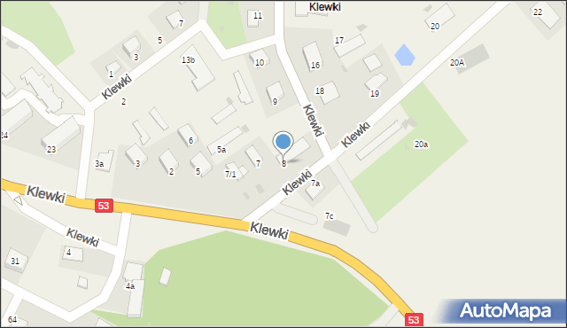 Klewki, Klewki, 8, mapa Klewki