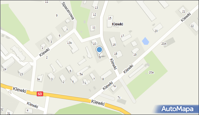 Klewki, Klewki, 9, mapa Klewki
