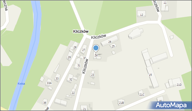 Kliczków, Kliczków, 24, mapa Kliczków