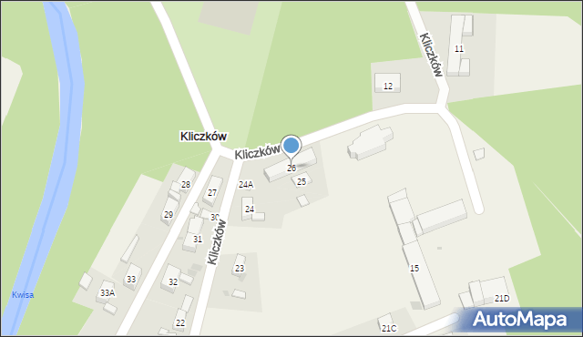 Kliczków, Kliczków, 26, mapa Kliczków