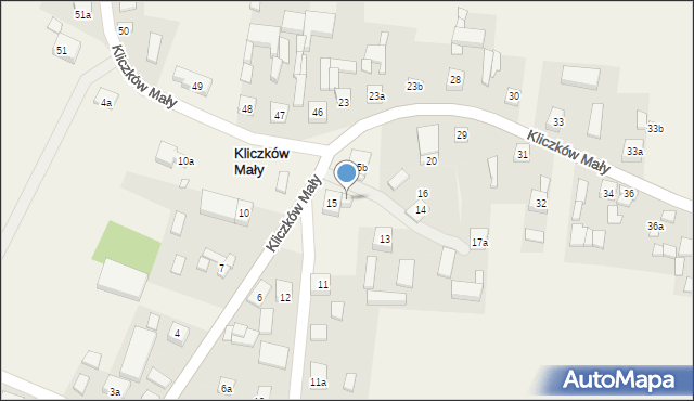 Kliczków Mały, Kliczków Mały, 15a, mapa Kliczków Mały