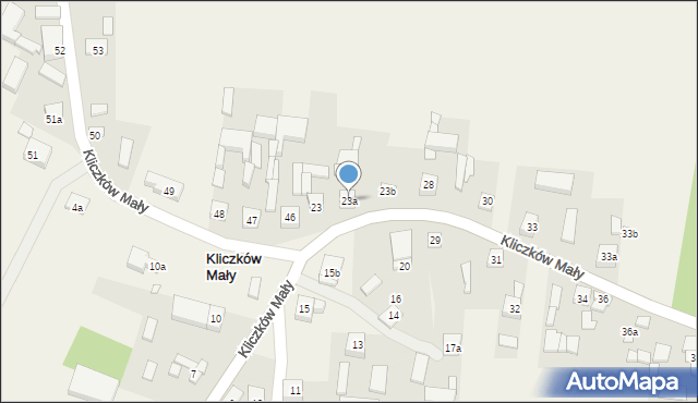Kliczków Mały, Kliczków Mały, 23a, mapa Kliczków Mały