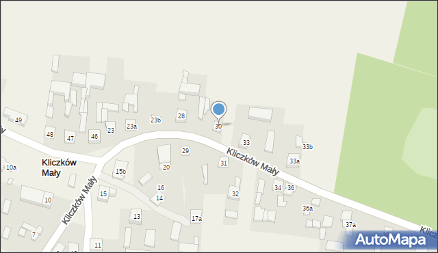 Kliczków Mały, Kliczków Mały, 30, mapa Kliczków Mały