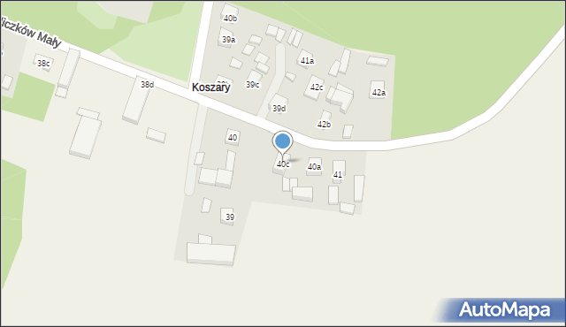 Kliczków Mały, Kliczków Mały, 40c, mapa Kliczków Mały