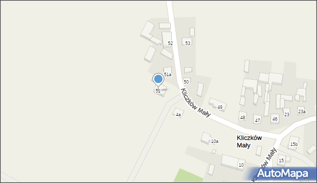 Kliczków Mały, Kliczków Mały, 51, mapa Kliczków Mały