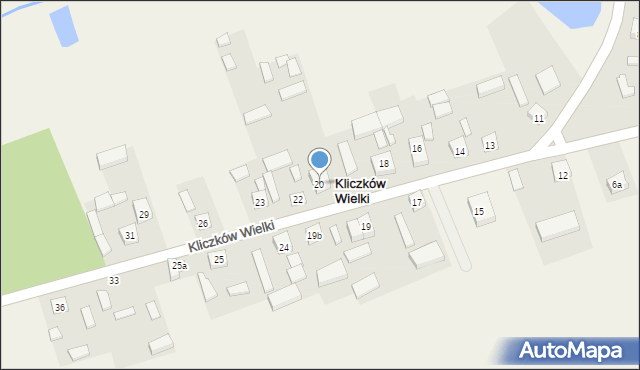 Kliczków Wielki, Kliczków Wielki, 20, mapa Kliczków Wielki