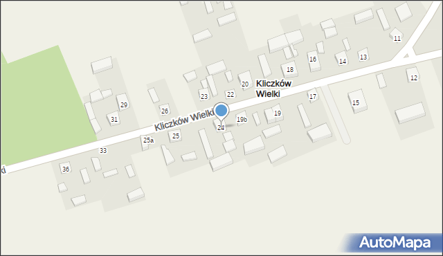 Kliczków Wielki, Kliczków Wielki, 24, mapa Kliczków Wielki