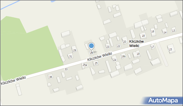 Kliczków Wielki, Kliczków Wielki, 26, mapa Kliczków Wielki