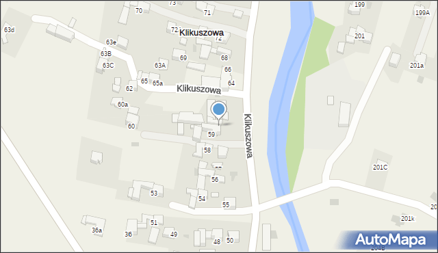 Klikuszowa, Klikuszowa, 61, mapa Klikuszowa