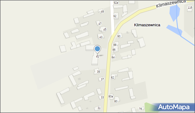 Klimaszewnica, Klimaszewnica, 41, mapa Klimaszewnica