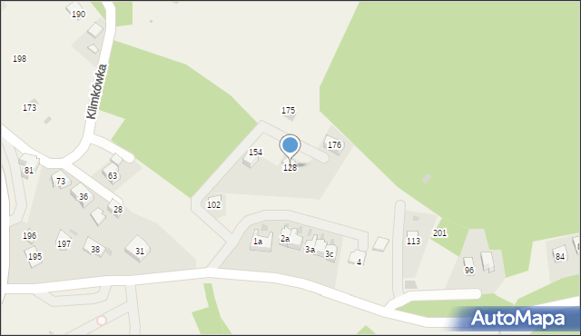 Klimkówka, Klimkówka, 128, mapa Klimkówka