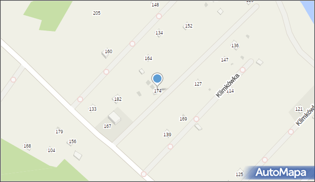 Klimkówka, Klimkówka, 174, mapa Klimkówka