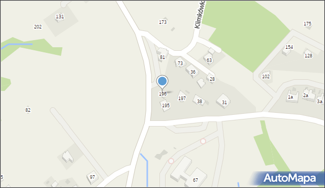 Klimkówka, Klimkówka, 196, mapa Klimkówka