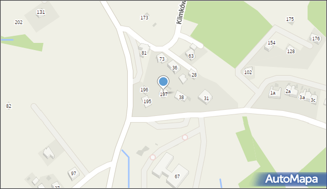 Klimkówka, Klimkówka, 197, mapa Klimkówka