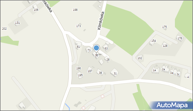Klimkówka, Klimkówka, 36, mapa Klimkówka