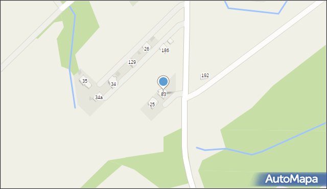 Klimkówka, Klimkówka, 83, mapa Klimkówka