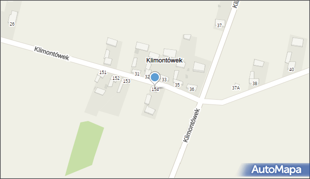 Klimontów, Klimontów, 154, mapa Klimontów