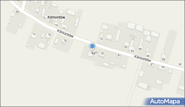 Klimontów, Klimontów, 78a, mapa Klimontów