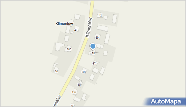 Klimontów, Klimontów, 38, mapa Klimontów