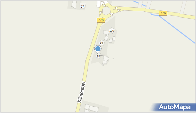 Klimontów, Klimontów, 98, mapa Klimontów