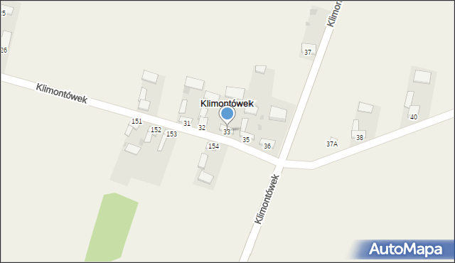 Klimontówek, Klimontówek, 33, mapa Klimontówek