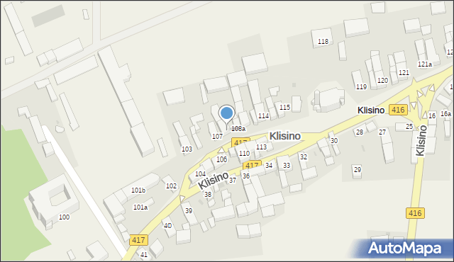 Klisino, Klisino, 108, mapa Klisino