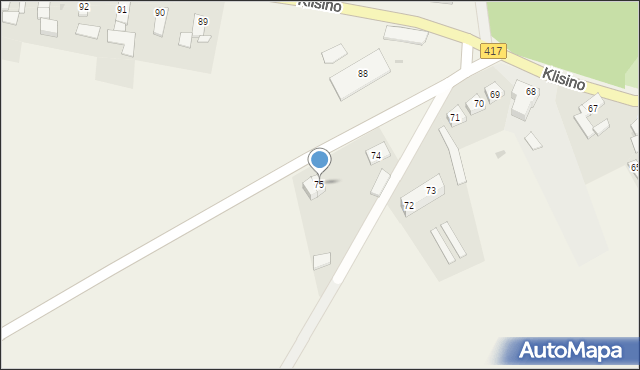Klisino, Klisino, 75, mapa Klisino