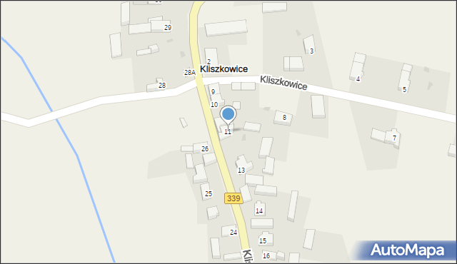Kliszkowice, Kliszkowice, 11, mapa Kliszkowice