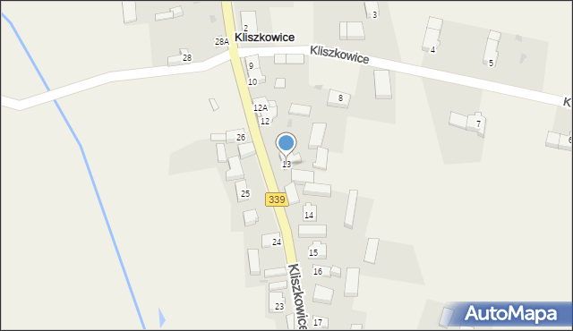 Kliszkowice, Kliszkowice, 13, mapa Kliszkowice