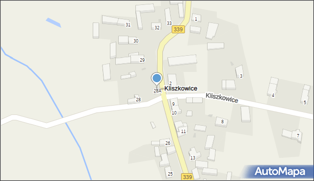 Kliszkowice, Kliszkowice, 28A, mapa Kliszkowice