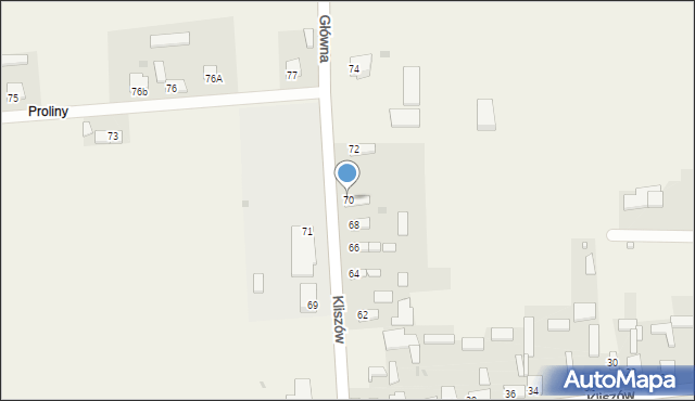 Kliszów, Kliszów, 70, mapa Kliszów