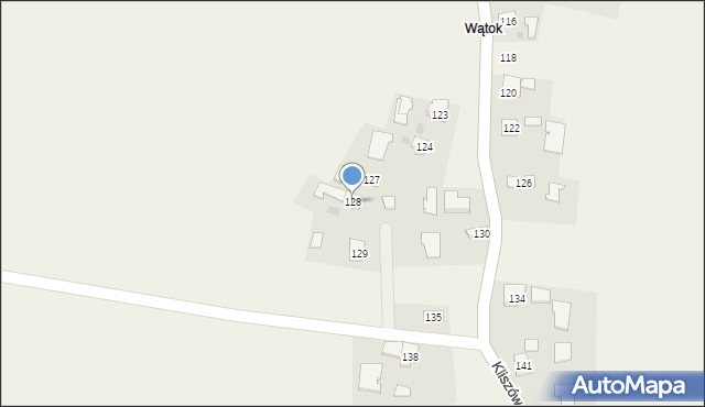 Kliszów, Kliszów, 128, mapa Kliszów